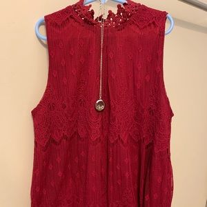 Red/maroon tank top